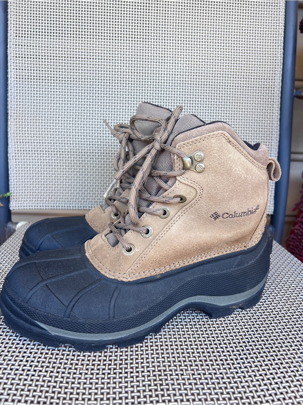 Columbia LIA Women's Suede Leather Lace Up Falmouth Duck Boots Sz 8